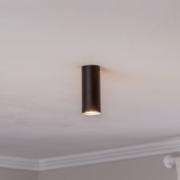 EMIBIG LIGHTING Ceiling spotlight Tecno 1S, steel, GU10, height 15 cm, black