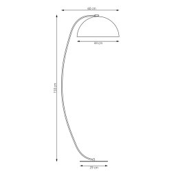 EMIBIG LIGHTING Arcos floor lamp, orange, height 150 cm, metal