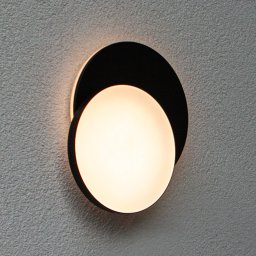 LUTEC LED outdoor wall light Goleta, black, variable shape, CCT