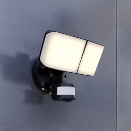 Prios Omino LED solar wall spotlight with sensor