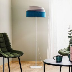 Duolla Floor lamp Pastel Trio turquoise/grey/light grey