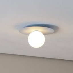 TK Lighting Pixie ceiling lamp, light blue, glass, Ø 25 cm, ball, G9