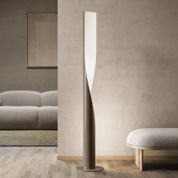 kdln Evita LED floor lamp, grey, height 190 cm, dimmable