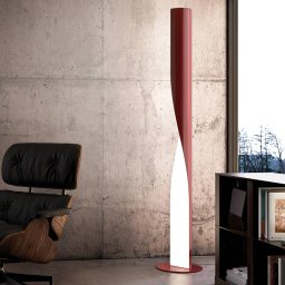 kdln Evita LED floor lamp, red, height 190 cm, dimmable