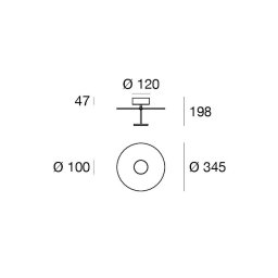 Linea Light Stilo_S LED ceiling light, white, Ø 35 cm