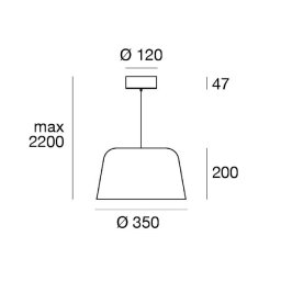 Linea Light Delfi_P LED pendant light, black, Ø 35 cm, metal
