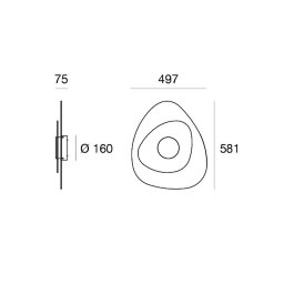 Linea Light LED wall light Joint_W, oval, 58 cm, white, metal