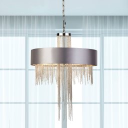Searchlight Alina pendant light, grey, metal, Ø 40 cm, E14