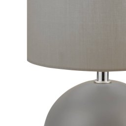 Searchlight Quorin table lamp, grey, textile/steel, 25 cm, E14