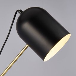 Searchlight Zaliha floor lamp, black/gold, metal, 120 cm, E27