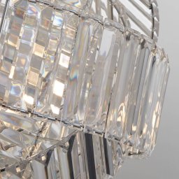Searchlight Eldoria pendant light, transparent, acrylic, Ø 41 cm, E27