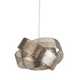 Searchlight Steffi pendant light, grey, metal, Ø 35 cm, E27