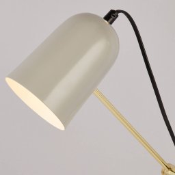 Searchlight Nerath table lamp, grey, steel/marble, 32 cm, E14