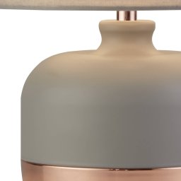 Searchlight Tamsin table lamp, grey, metal/textile, height 27 cm, E14