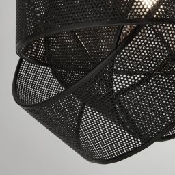 Searchlight Mizio pendant light, black, metal, Ø 28 cm, E27