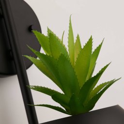 Searchlight Makarius wall light, black/white, glass, hanging plant