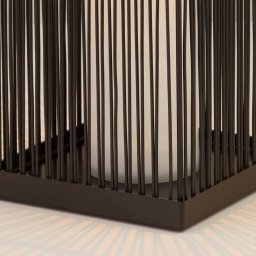 Searchlight Sophelia solar LED patio light, 36 cm, black, rattan