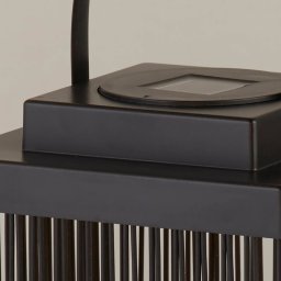 Searchlight Sophelia solar LED patio light, 26 cm, black, rattan