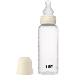 BIBS Anti-Colic Baby Bottle Silicone anti-colic bottle with silicone teat Ivory 270 ml