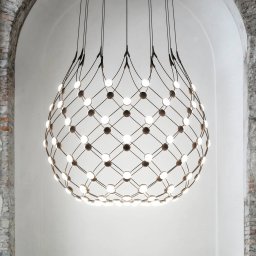 Luceplan Mesh Wireless Hanging Light, Ø 100 cm, 3 m, Bluetooth