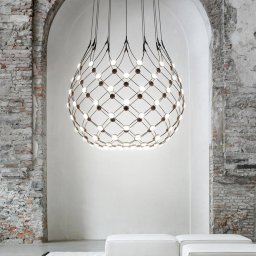 Luceplan Mesh Wireless Hanging Light, Ø 100 cm, 2 m, Bluetooth