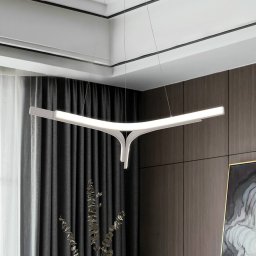 Viokef Alta LED hanging light, silver-coloured, Ø 70 cm, metal