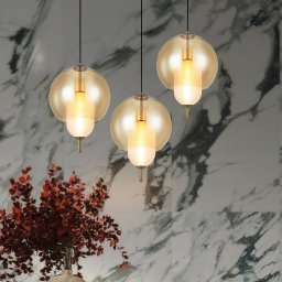 Viokef Adol LED hanging light, smoky grey, Ø 25 cm, glass