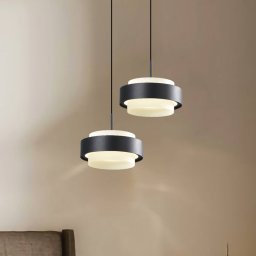Viokef Donal LED hanging light, Ø 17 cm, black, metal