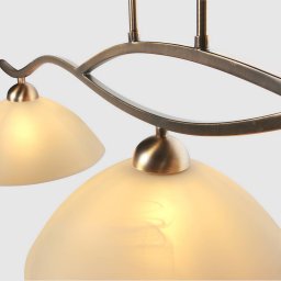 Steinhauer Anthea pendant light, 3-bulb, bronze, metal, glass, E27