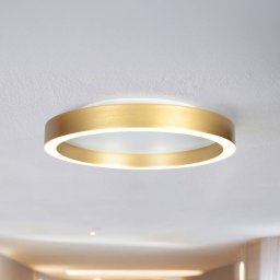 Steinhauer Ringlux gold-coloured LED ceiling lamp, Ø 30 cm, metal, 2,700 K