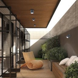 Viokef Andria outdoor LED ceiling spotlight, dark grey, Ø 9 cm, metal