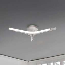 Viokef Alta LED ceiling lamp, silver-coloured, Ø 70 cm, metal