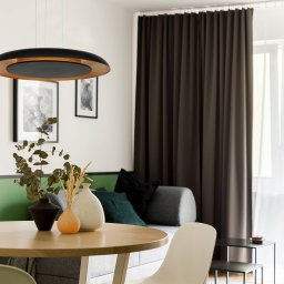 Steinhauer Golden Veil LED pendant light, black/gold, dimmable, metal