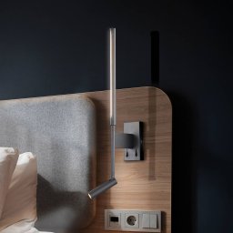 Viokef Nido LED wall light, black, height 51 cm, metal