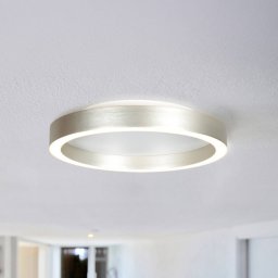 Steinhauer Ringlux LED ceiling lamp, steel grey, Ø 30 cm, metal, 2,700 K