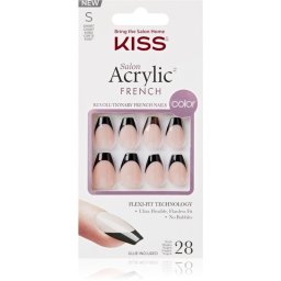 KISS Acrylic French Color False Nails Flame 28 pc