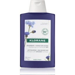 Klorane Cornflower Organic Shampoo neutralising yellow tones 200 ml