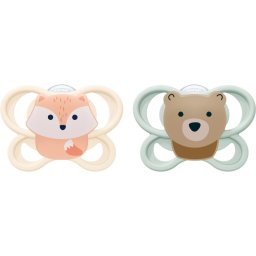 NUK Perfect Match Air 0-2 m dummy Fox/Bear 2 pc