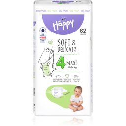 BELLA Baby Happy Soft&Delicate disposable nappies with absorbent channels Maxi 8-14 kg 62 pc