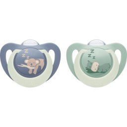 NUK First Choice Night 6-18 m dummy Hippo/Koala 2 pc