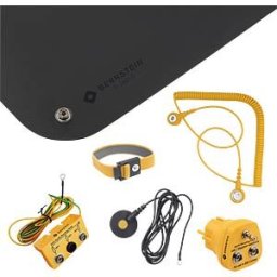 BERNSTEIN BERN 9-366-B - ESD handling set, mat, wristband, cable, earthing plug, 6 pieces