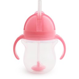 Munchkin Click Lock™ Tip & Sip Cup with straw with weight Pink 6 m+ 207 ml
