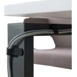 LABEL THE CABLE LTC 3110 - Wall hook-and-loop cable brackets, 10-pc set — black