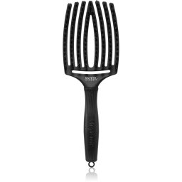 Olivia Garden Fingerbrush Boar & Nylon Hair Brush with nylon and boar bristles Full Black L 1 pc