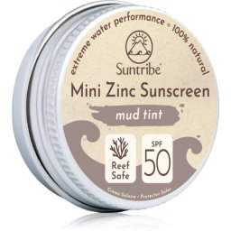 Suntribe Mini Zinc Sunscreen Mineral Protection Face and Body Cream SPF 50 Mud Tint 15 g