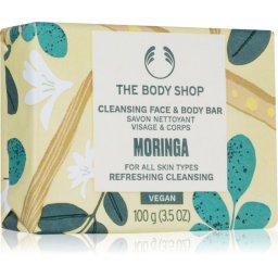 The Body Shop Moringa Cleansing Bar Bar Soap for face and body 100 g
