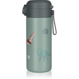 Zopa Thermo Bottle with Silicone Holder and Drinking Spout thermos with straw Dino 350 ml