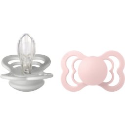 BIBS Supreme Silicone Size 2: 6+ months dummy Haze / Blossm 2 pc