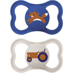 MAM Supreme Double Box 6+ months dummy Blue/ Grey 2 pc