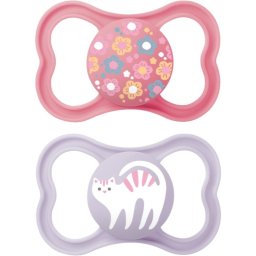 MAM Supreme Double Box 6+ months dummy Pink/ Purple 2 pc